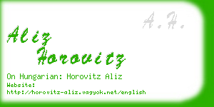 aliz horovitz business card